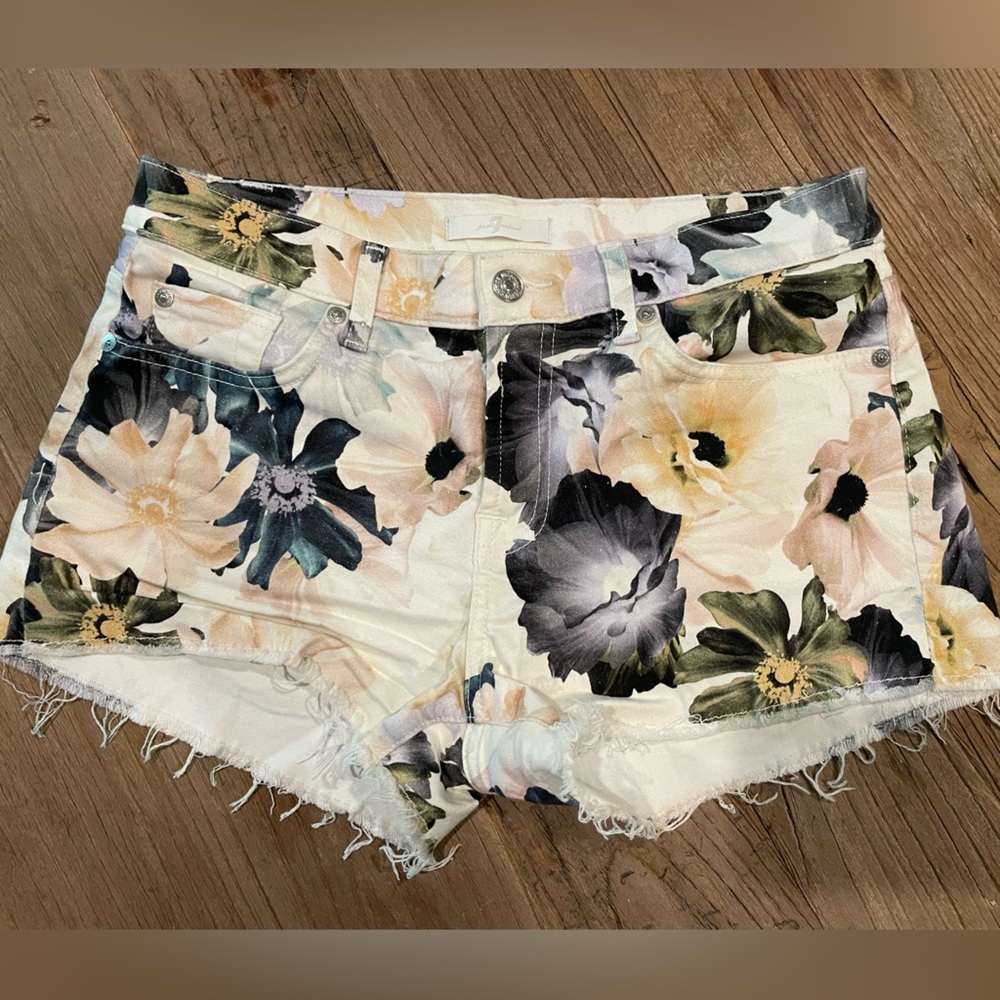 7 for all mankind, floral shorts